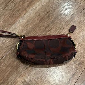 Cute burgundy wristlet